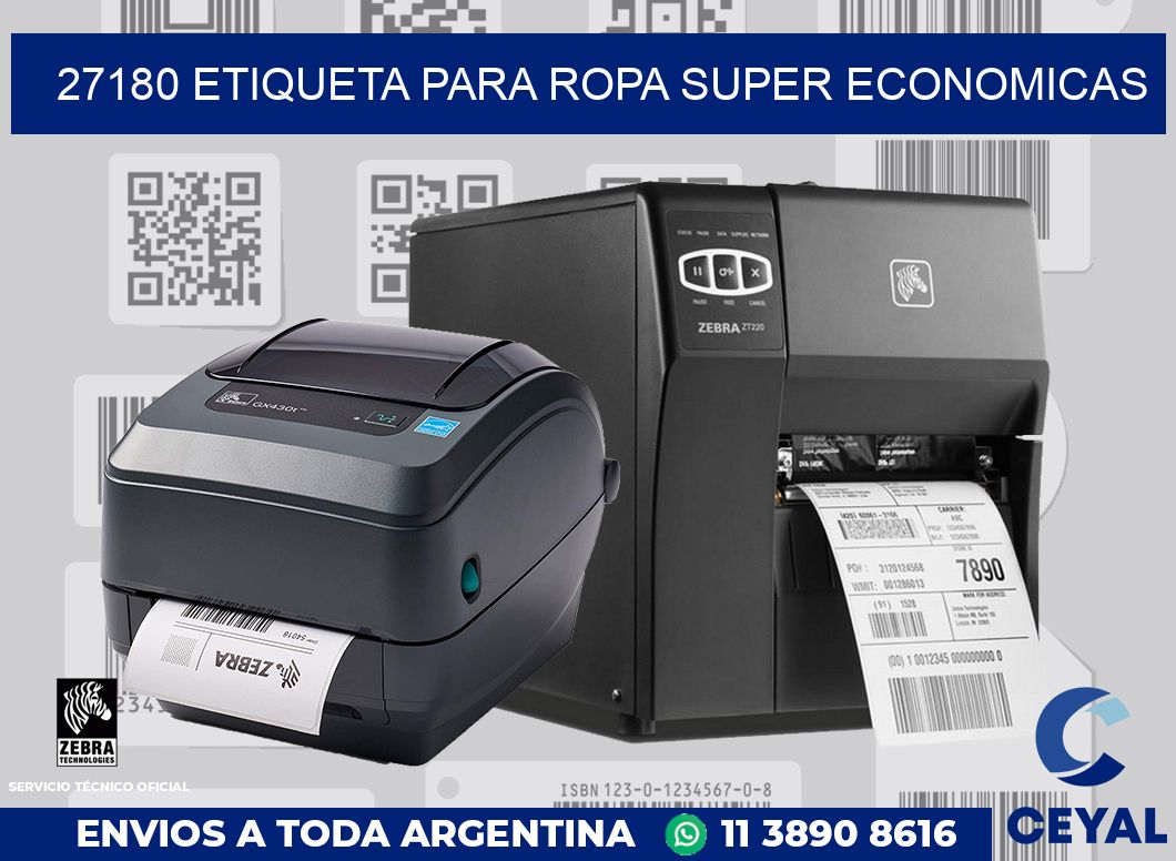27180 ETIQUETA PARA ROPA SUPER ECONOMICAS