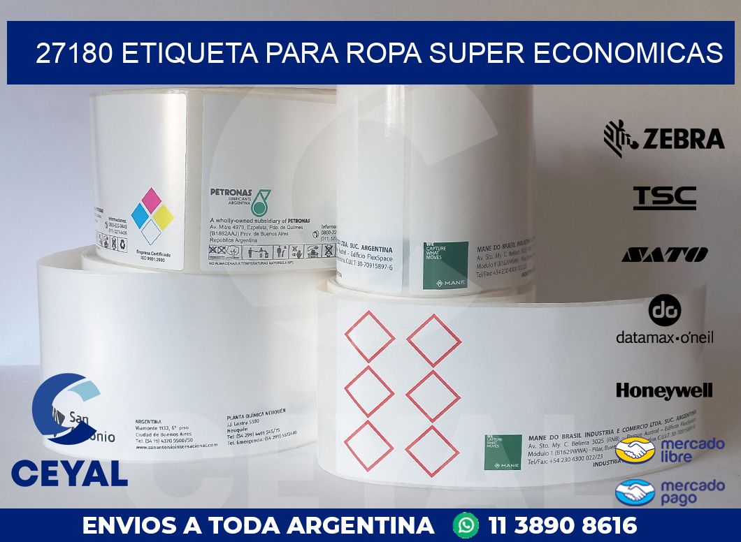 27180 ETIQUETA PARA ROPA SUPER ECONOMICAS