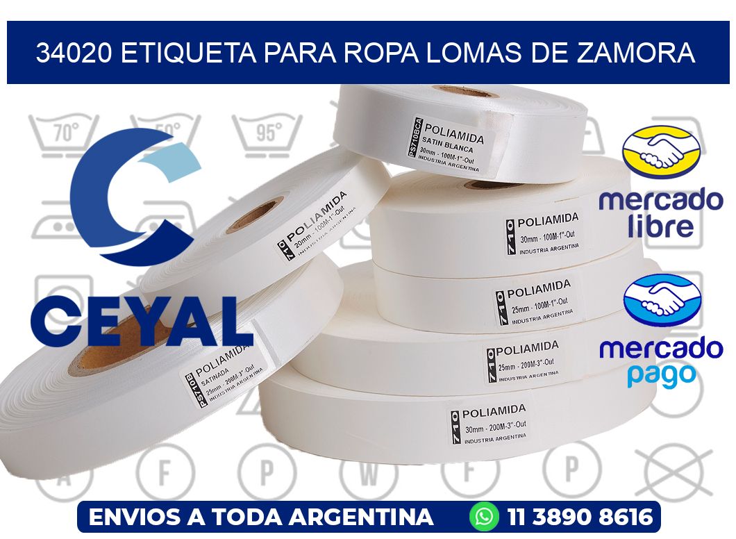 34020 ETIQUETA PARA ROPA LOMAS DE ZAMORA