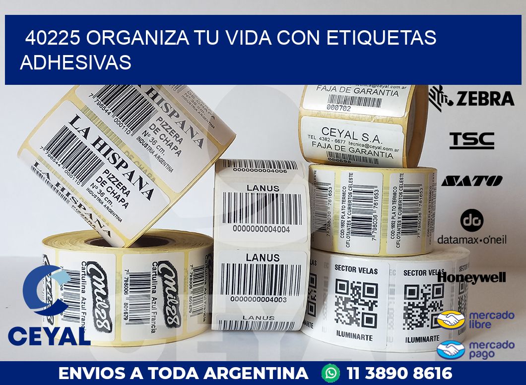 40225 ORGANIZA TU VIDA CON ETIQUETAS ADHESIVAS