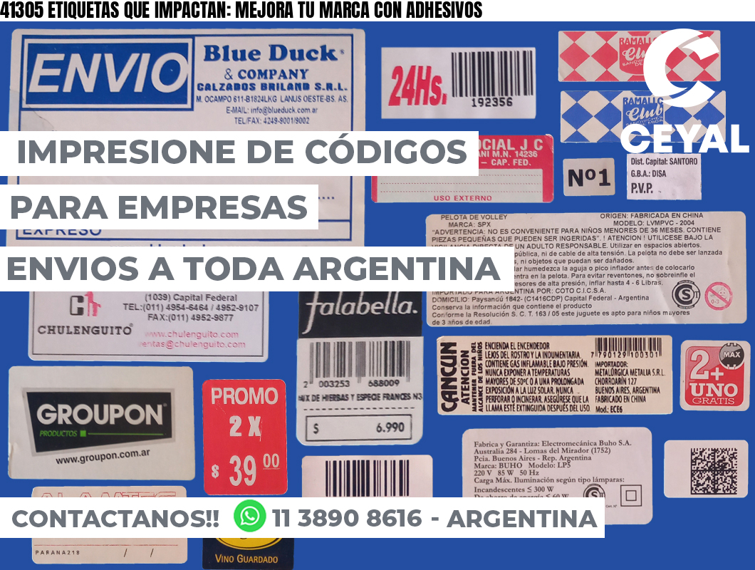 41305 ETIQUETAS QUE IMPACTAN: MEJORA TU MARCA CON ADHESIVOS