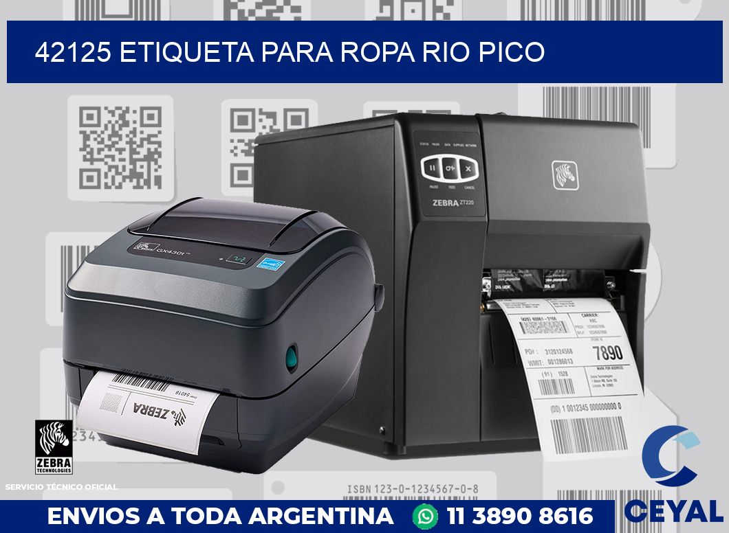 42125 ETIQUETA PARA ROPA RIO PICO