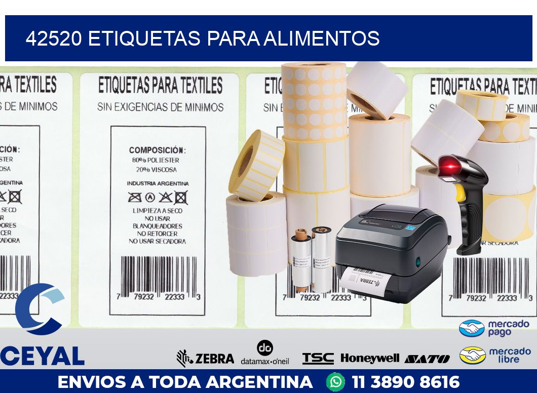 42520 ETIQUETAS PARA ALIMENTOS