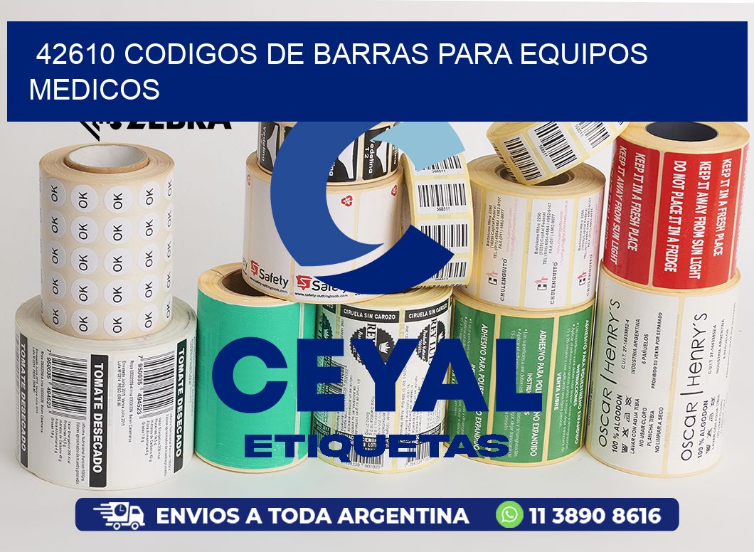 42610 CODIGOS DE BARRAS PARA EQUIPOS MEDICOS