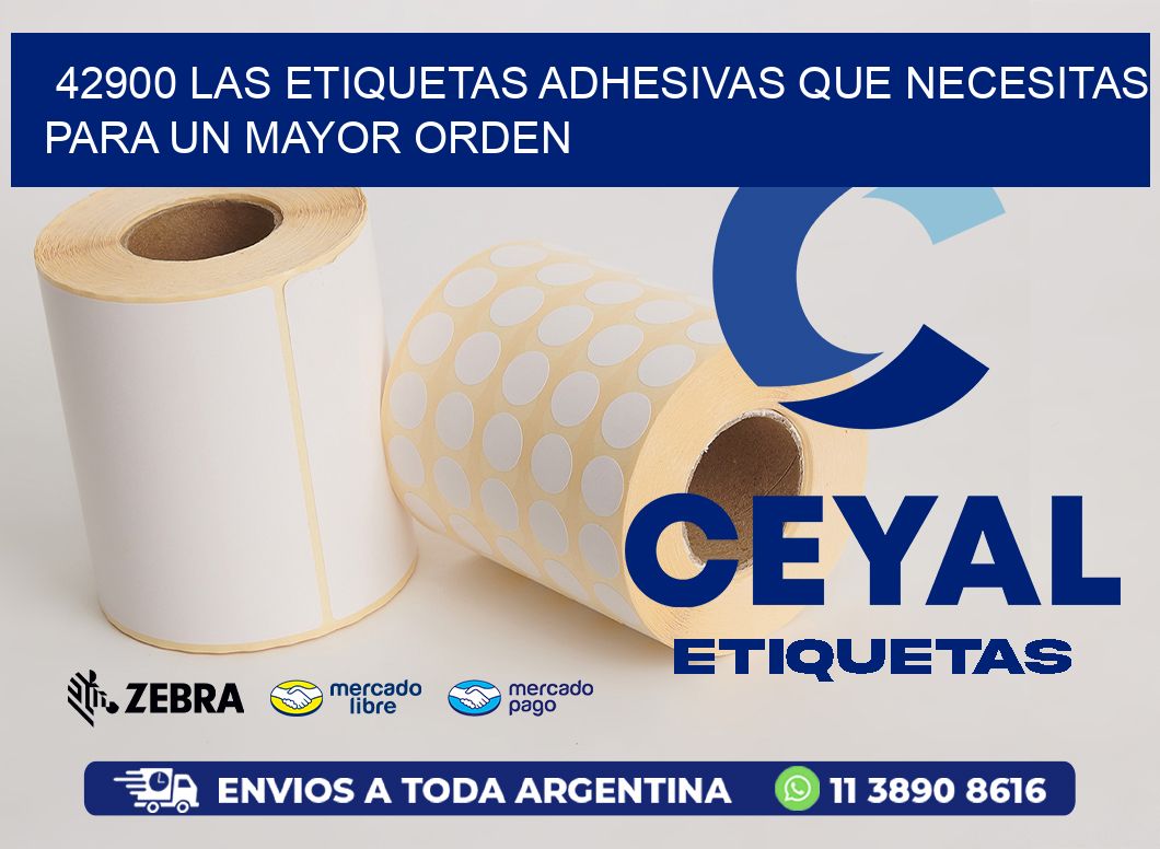 42900 LAS ETIQUETAS ADHESIVAS QUE NECESITAS PARA UN MAYOR ORDEN
