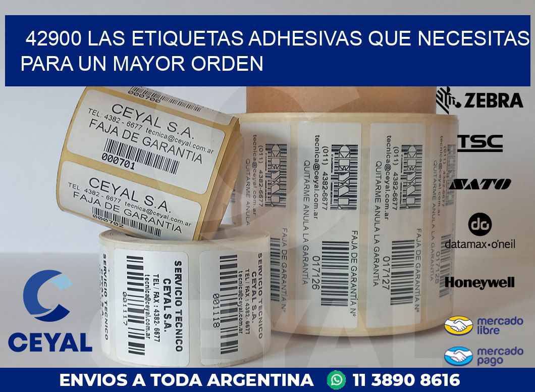 42900 LAS ETIQUETAS ADHESIVAS QUE NECESITAS PARA UN MAYOR ORDEN