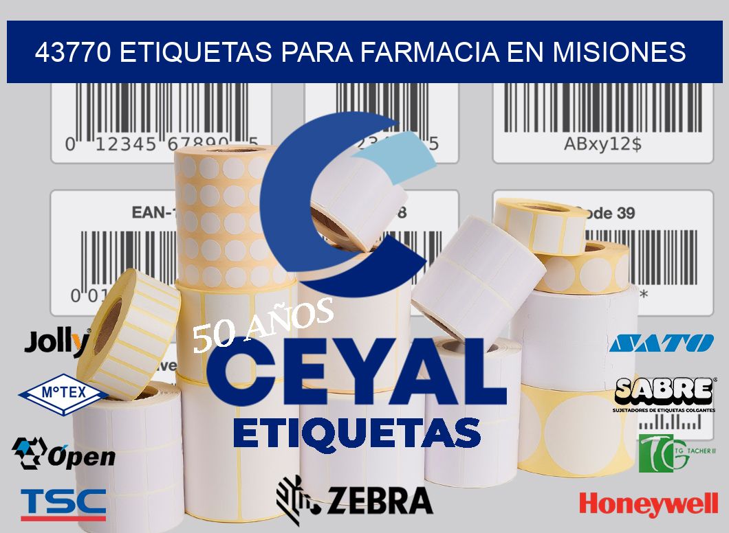43770 ETIQUETAS PARA FARMACIA EN MISIONES