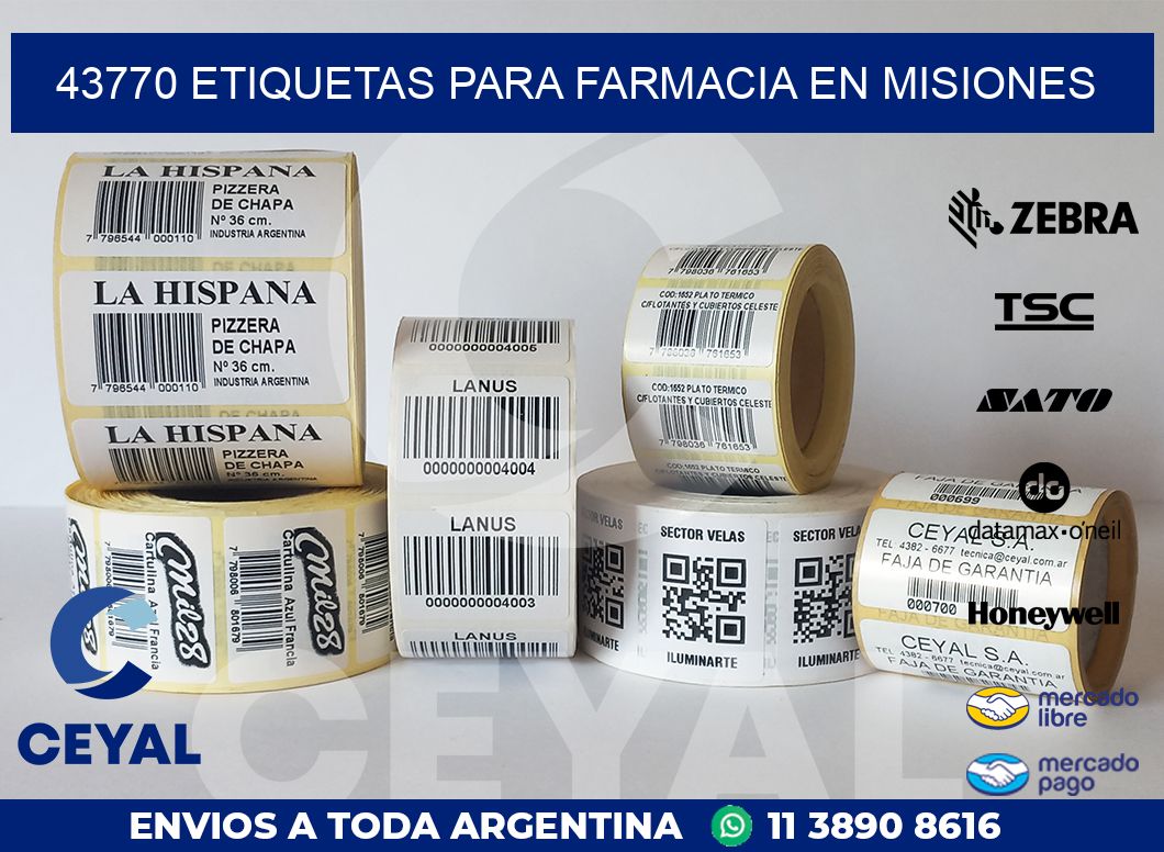 43770 ETIQUETAS PARA FARMACIA EN MISIONES