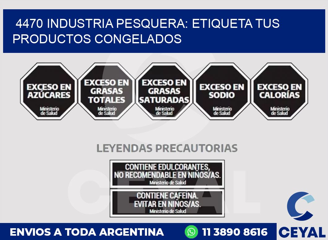 4470 INDUSTRIA PESQUERA: ETIQUETA TUS PRODUCTOS CONGELADOS
