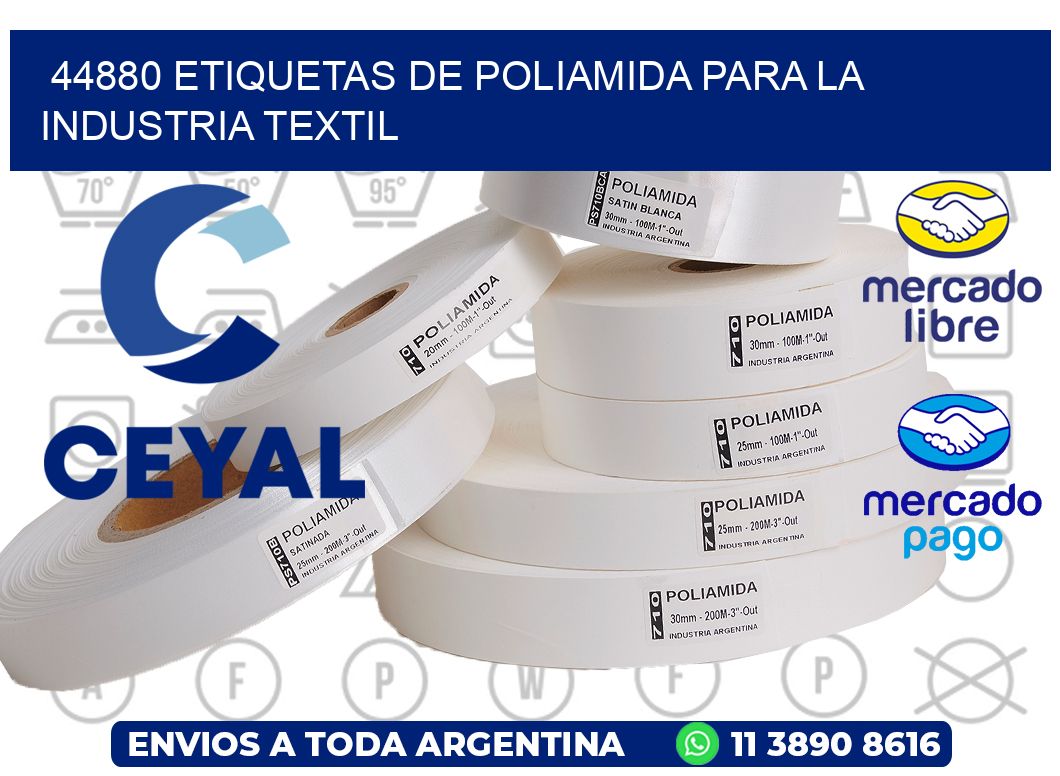 44880 ETIQUETAS DE POLIAMIDA PARA LA INDUSTRIA TEXTIL