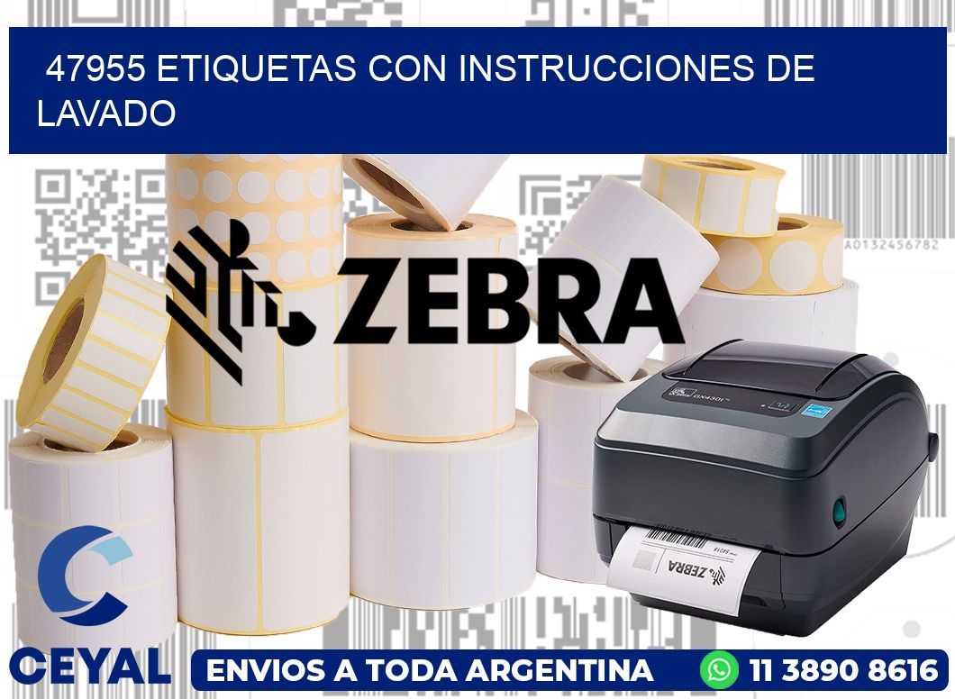 47955 ETIQUETAS CON INSTRUCCIONES DE LAVADO