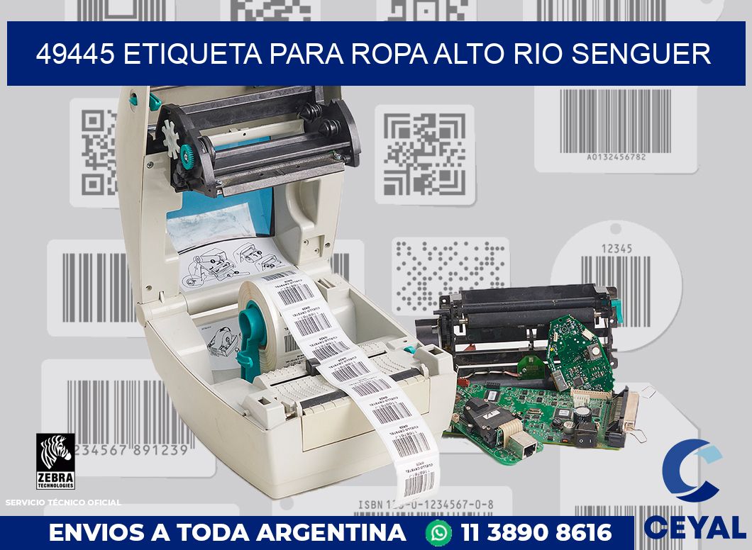49445 ETIQUETA PARA ROPA ALTO RIO SENGUER
