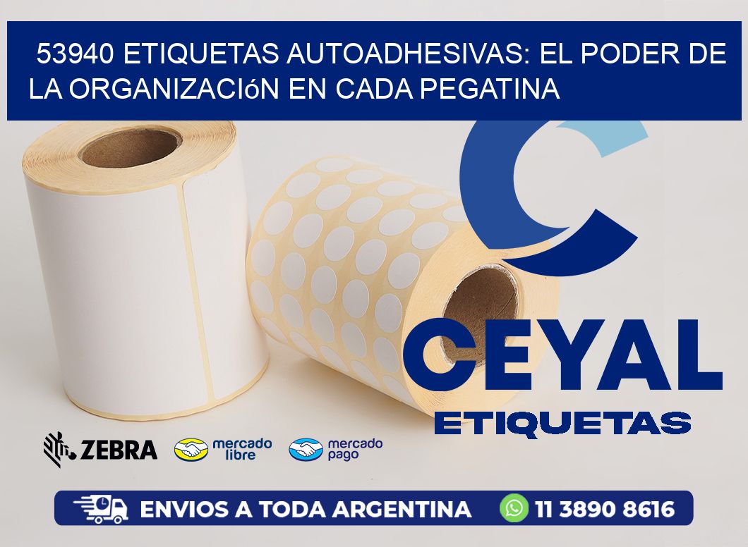 53940 Etiquetas Autoadhesivas: El Poder de la Organización en Cada Pegatina