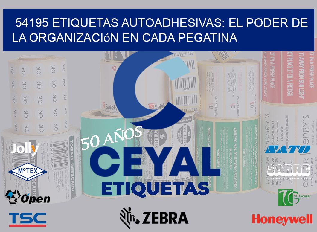 54195 Etiquetas Autoadhesivas: El Poder de la Organización en Cada Pegatina