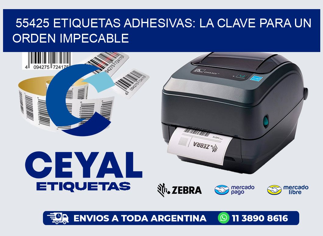55425 Etiquetas Adhesivas: La Clave para un Orden Impecable