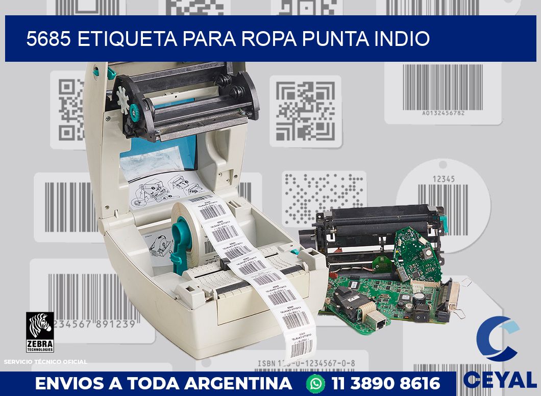 5685 ETIQUETA PARA ROPA PUNTA INDIO