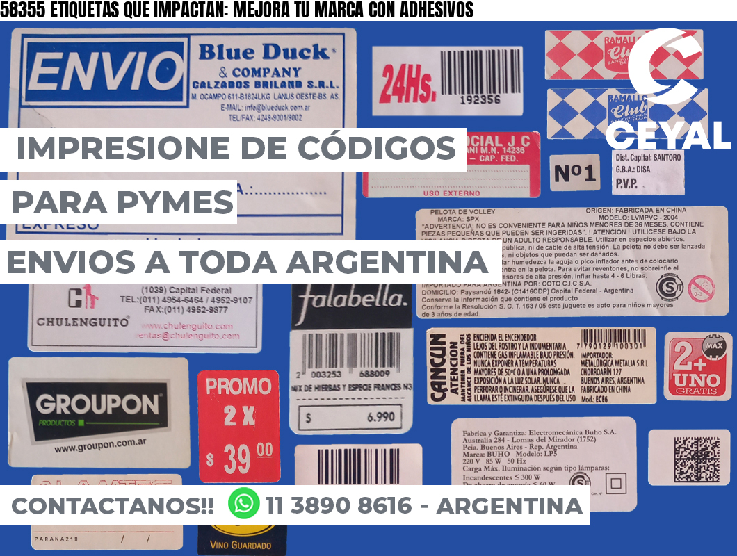 58355 ETIQUETAS QUE IMPACTAN: MEJORA TU MARCA CON ADHESIVOS