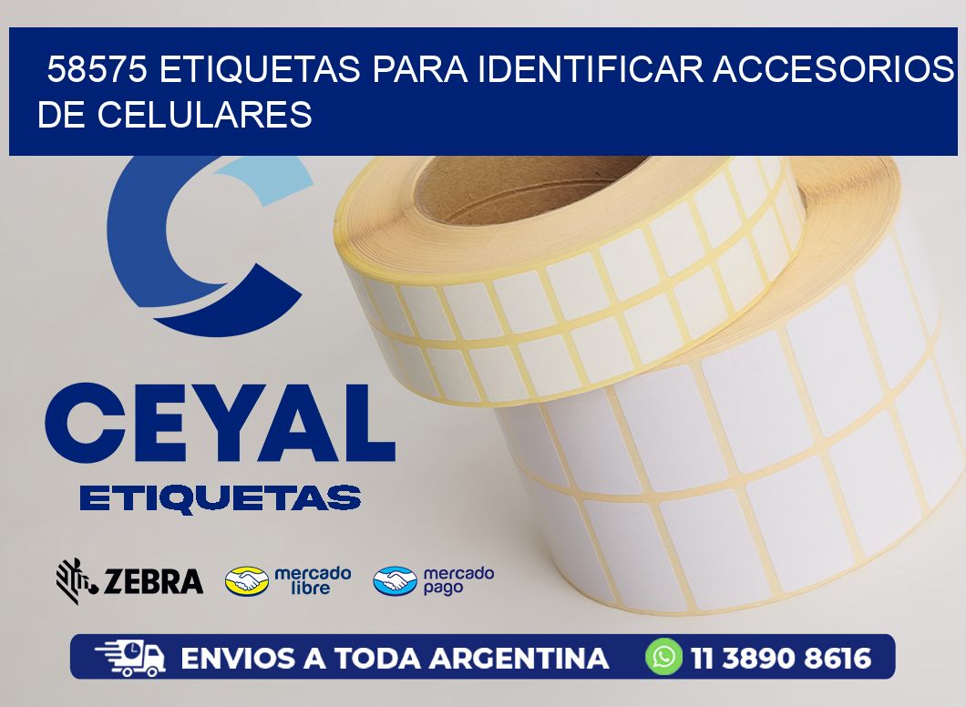58575 etiquetas para identificar accesorios de celulares