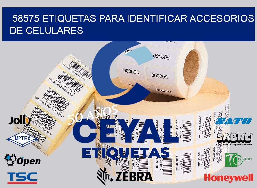 58575 etiquetas para identificar accesorios de celulares