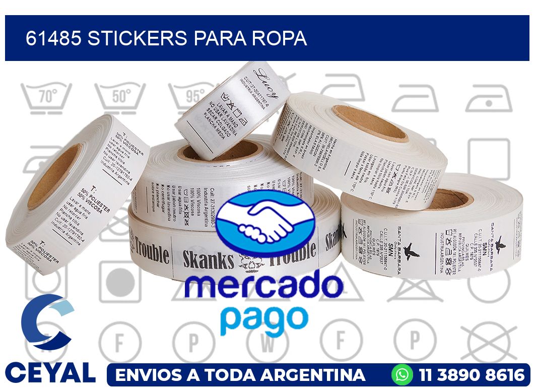 61485 STICKERS PARA ROPA