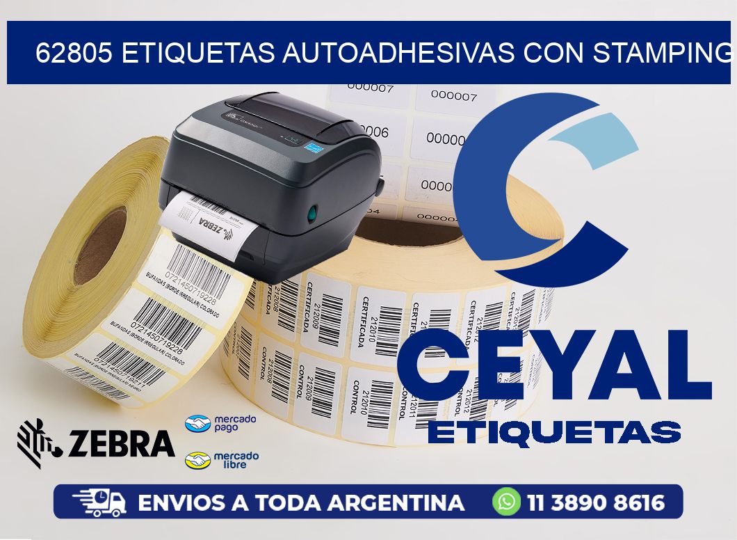 62805 Etiquetas autoadhesivas con stamping