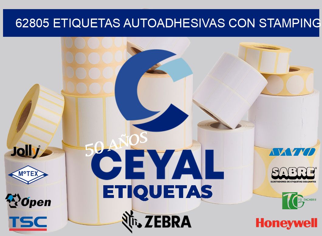 62805 Etiquetas autoadhesivas con stamping