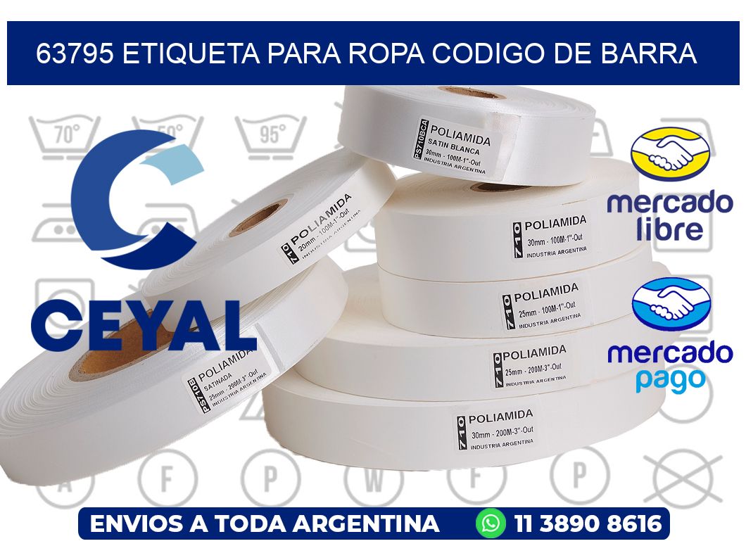 63795 ETIQUETA PARA ROPA CODIGO DE BARRA