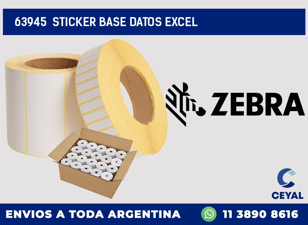 63945  sticker base datos excel