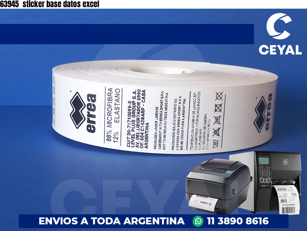 63945  sticker base datos excel