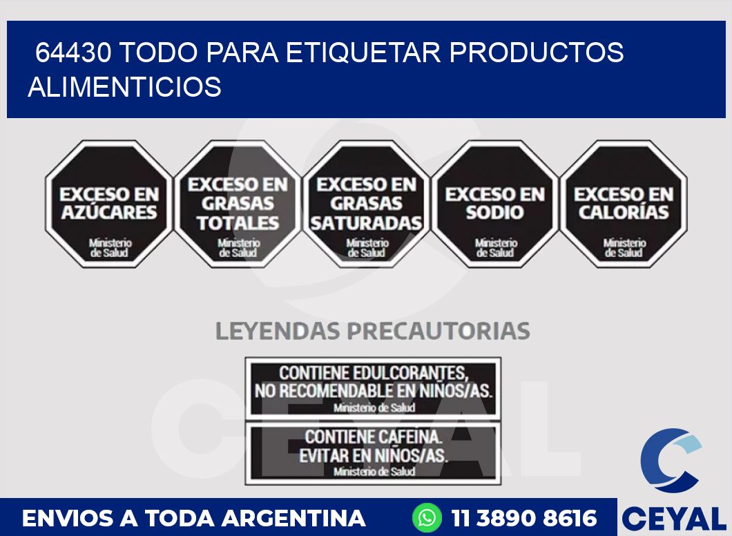 64430 TODO PARA ETIQUETAR PRODUCTOS ALIMENTICIOS