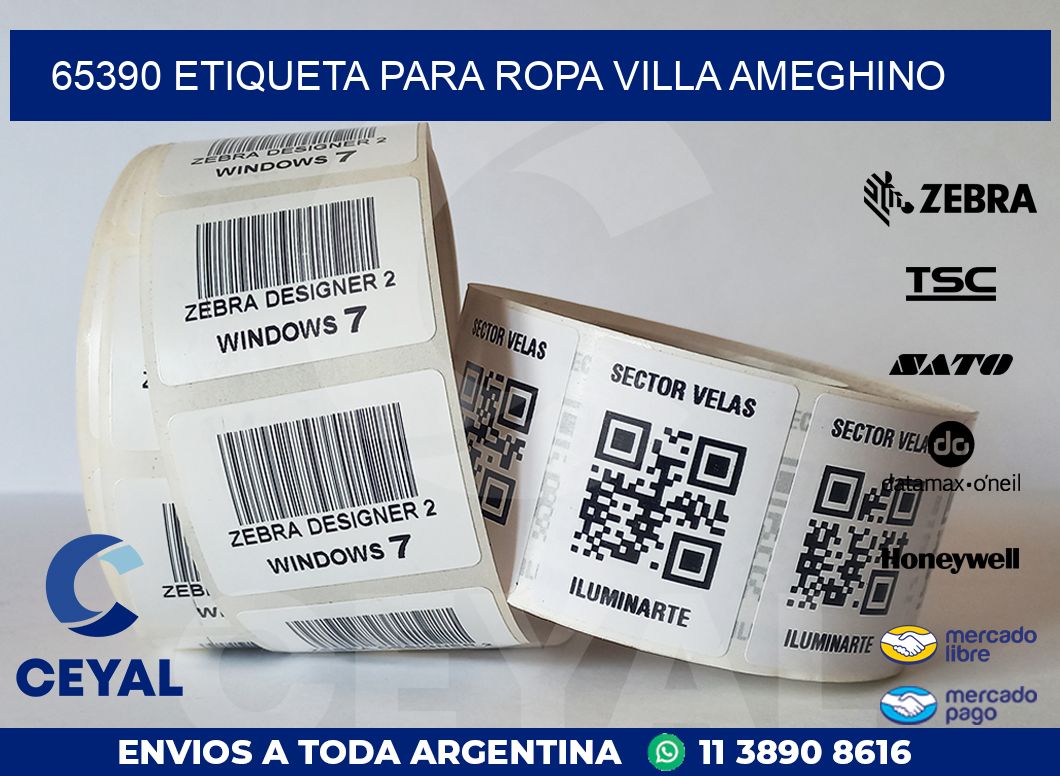 65390 ETIQUETA PARA ROPA VILLA AMEGHINO