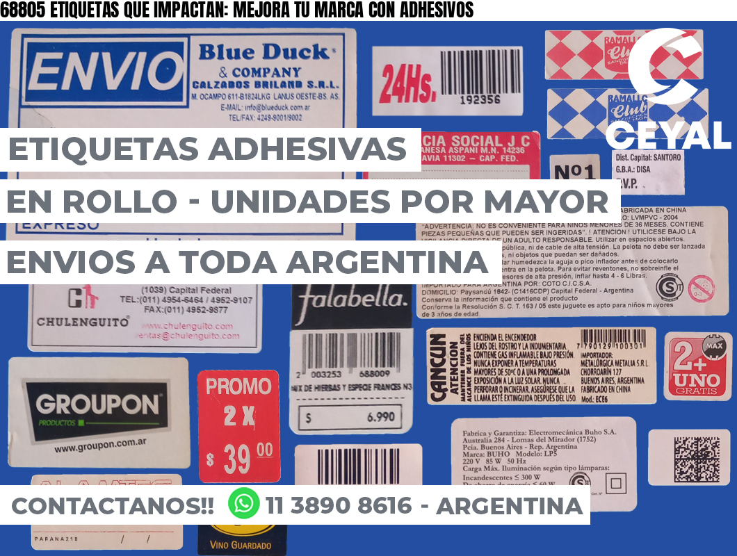 68805 ETIQUETAS QUE IMPACTAN: MEJORA TU MARCA CON ADHESIVOS