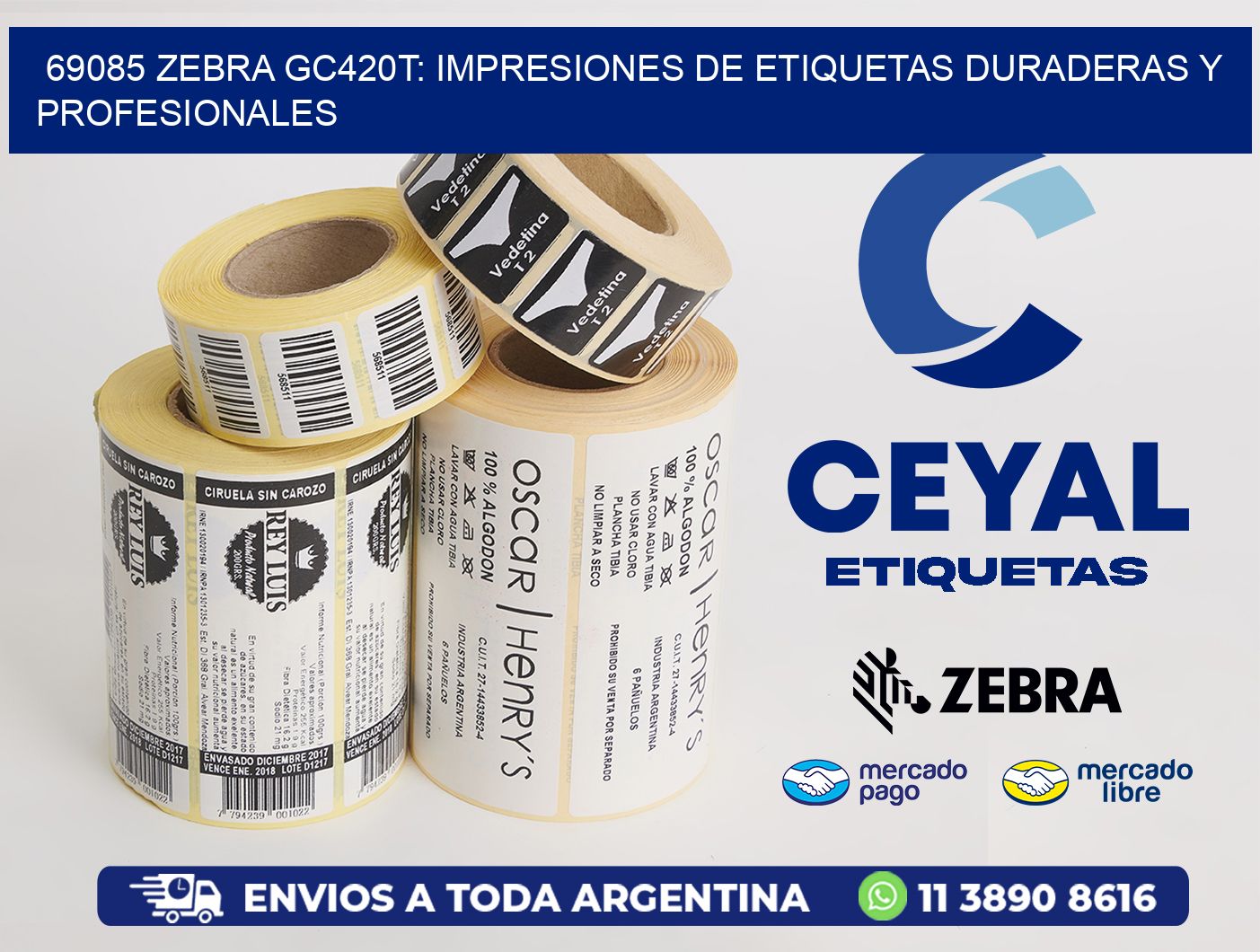 69085 Zebra GC420T: Impresiones de Etiquetas Duraderas y Profesionales