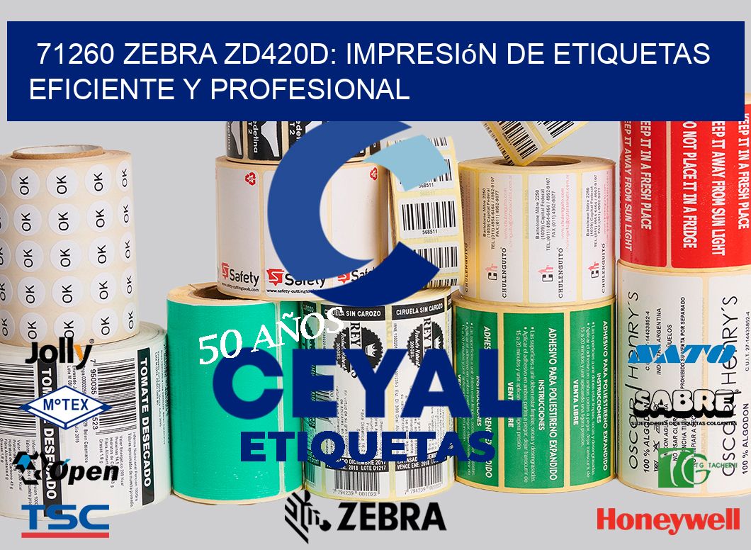 71260 Zebra ZD420D: Impresión de Etiquetas Eficiente y Profesional
