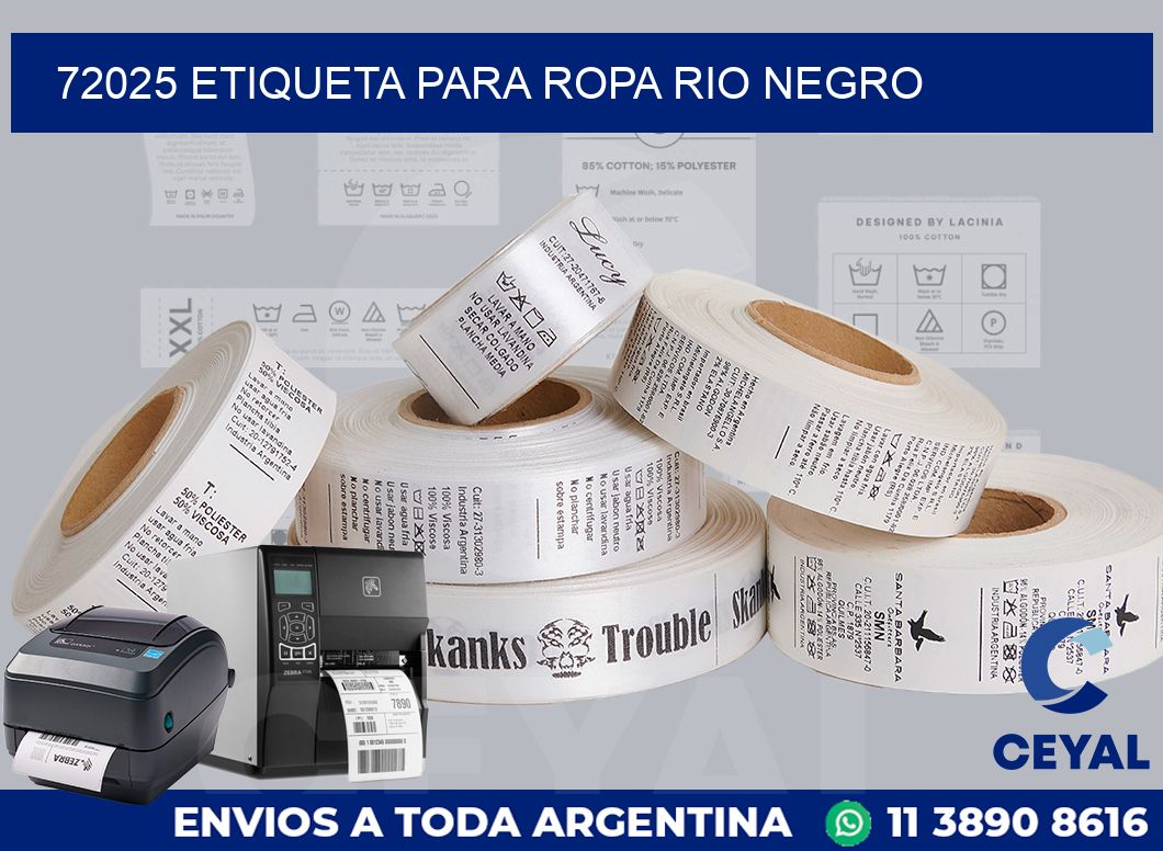 72025 ETIQUETA PARA ROPA RIO NEGRO