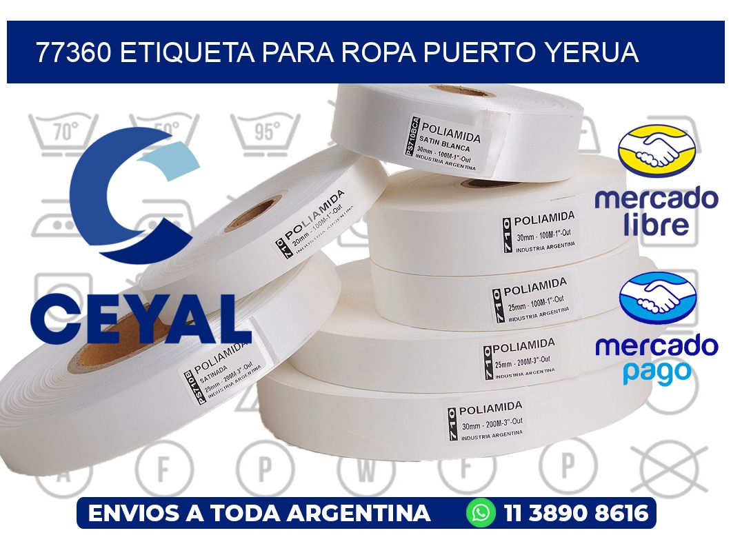 77360 ETIQUETA PARA ROPA PUERTO YERUA