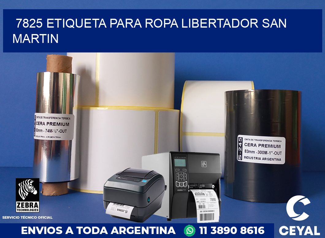 7825 ETIQUETA PARA ROPA LIBERTADOR SAN MARTIN