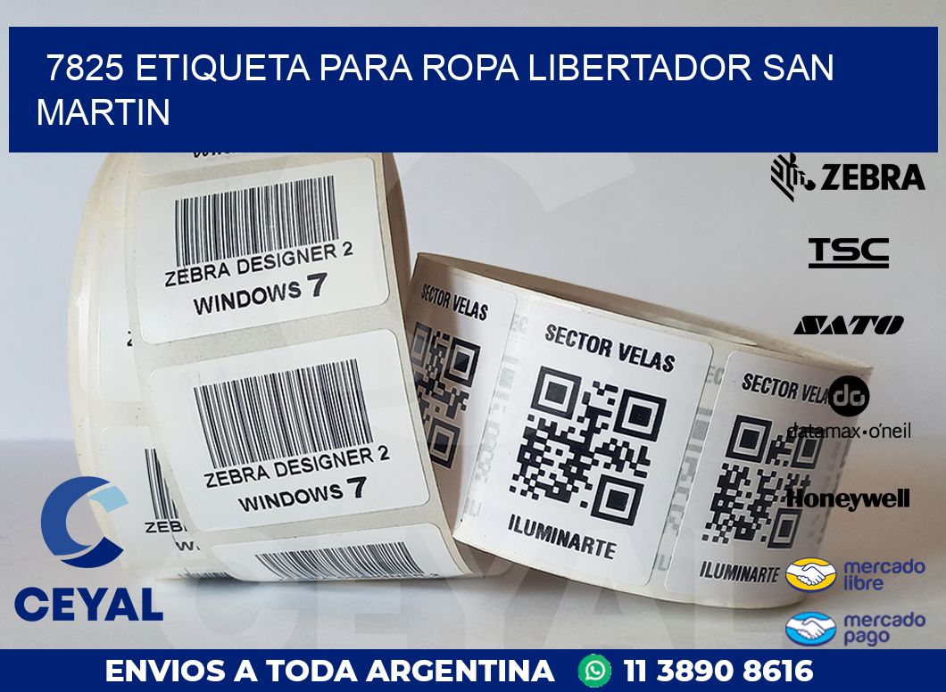 7825 ETIQUETA PARA ROPA LIBERTADOR SAN MARTIN