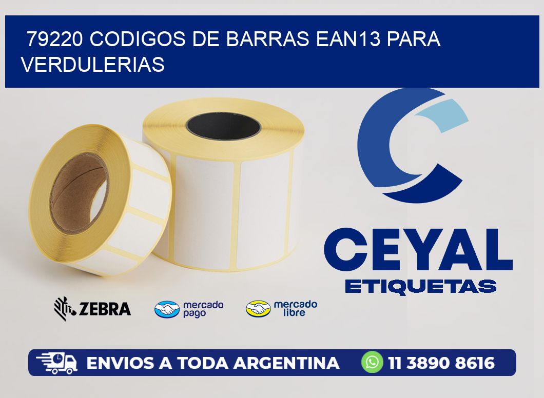 79220 CODIGOS DE BARRAS EAN13 PARA VERDULERIAS