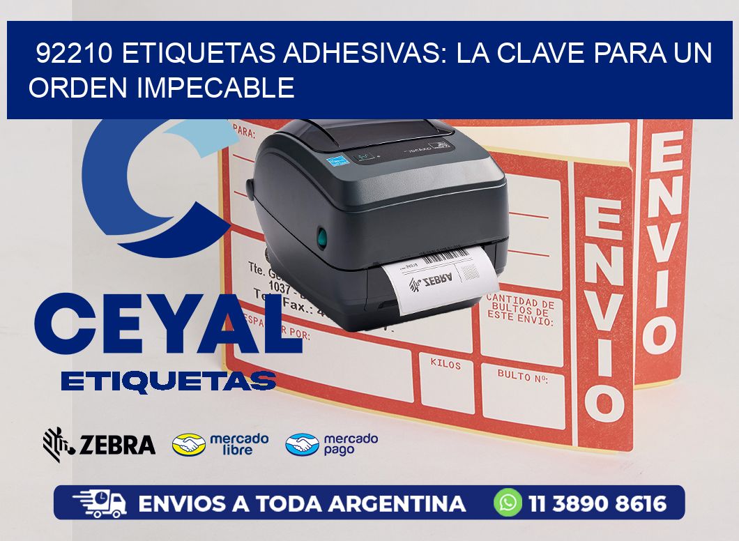 92210 Etiquetas Adhesivas: La Clave para un Orden Impecable