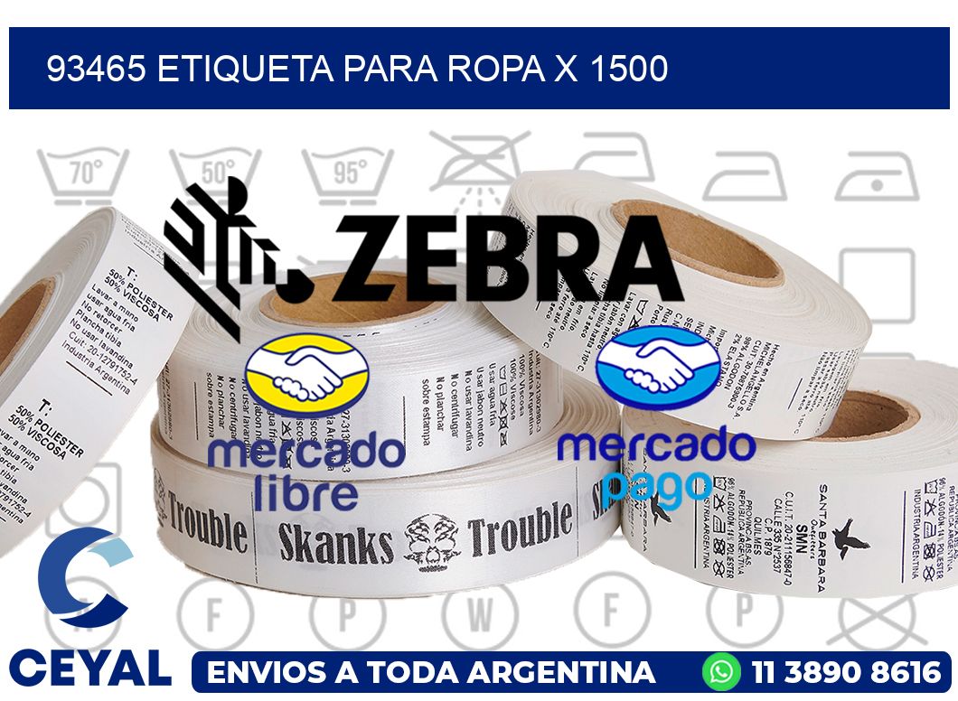 93465 ETIQUETA PARA ROPA X 1500