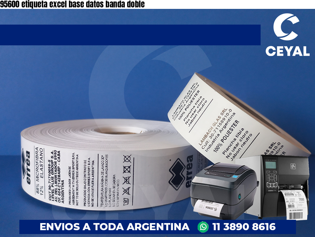 95600 etiqueta excel base datos banda doble