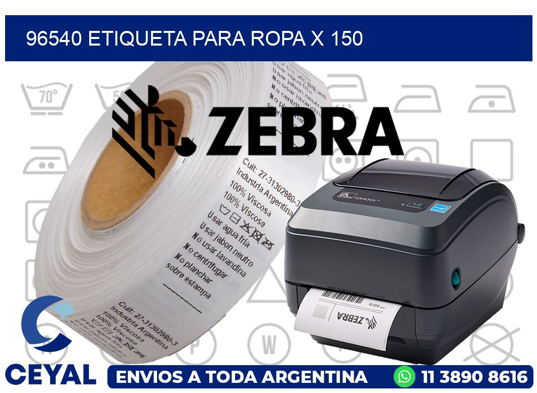 96540 ETIQUETA PARA ROPA X 150