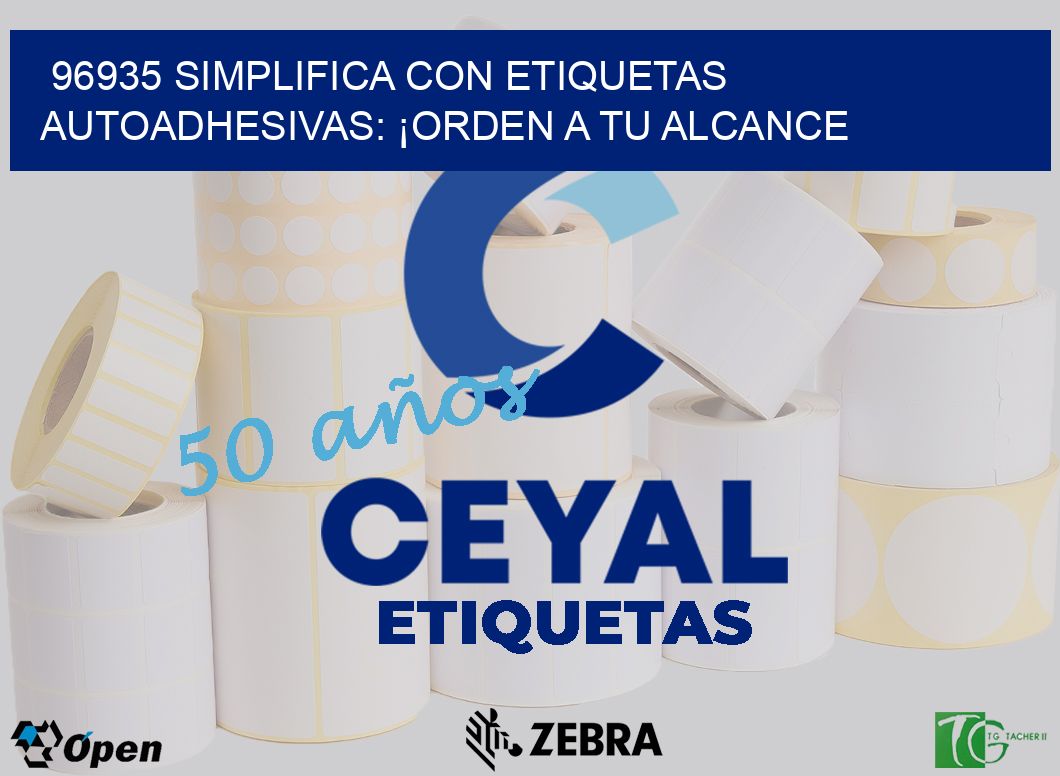 96935 Simplifica con Etiquetas Autoadhesivas: ¡Orden a tu Alcance