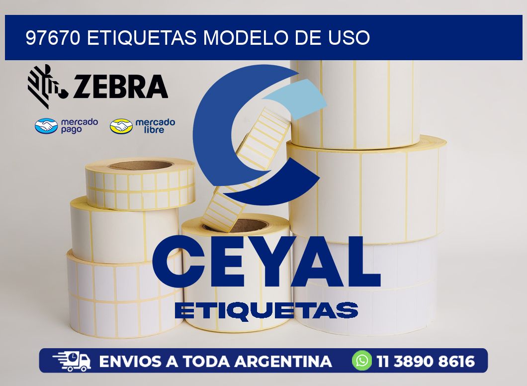 97670 etiquetas modelo de uso