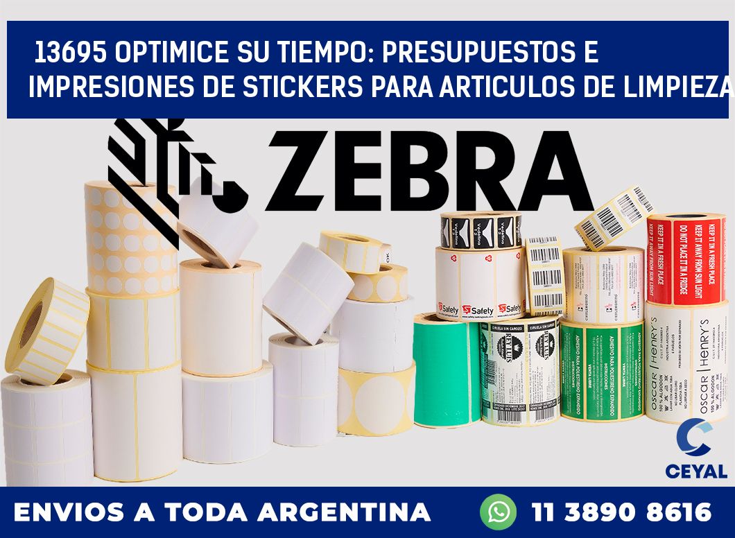 13695 OPTIMICE SU TIEMPO: PRESUPUESTOS E IMPRESIONES DE STICKERS PARA ARTICULOS DE LIMPIEZA