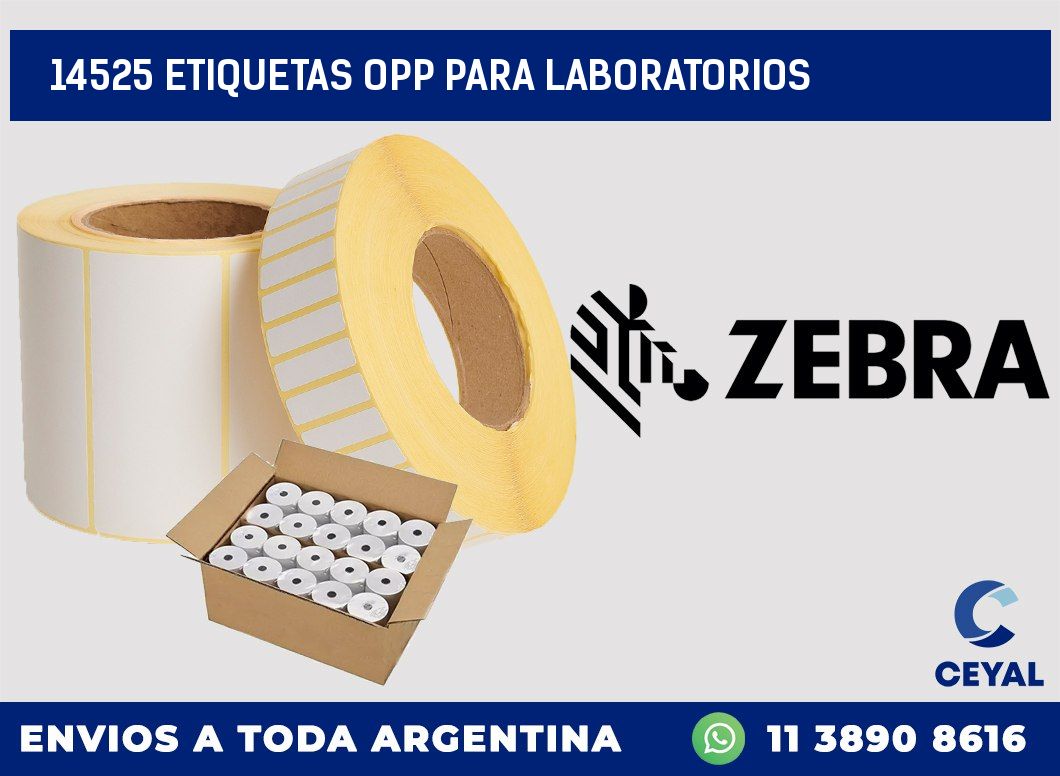 14525 ETIQUETAS OPP PARA LABORATORIOS