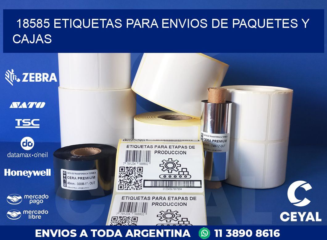 18585 ETIQUETAS PARA ENVIOS DE PAQUETES Y CAJAS