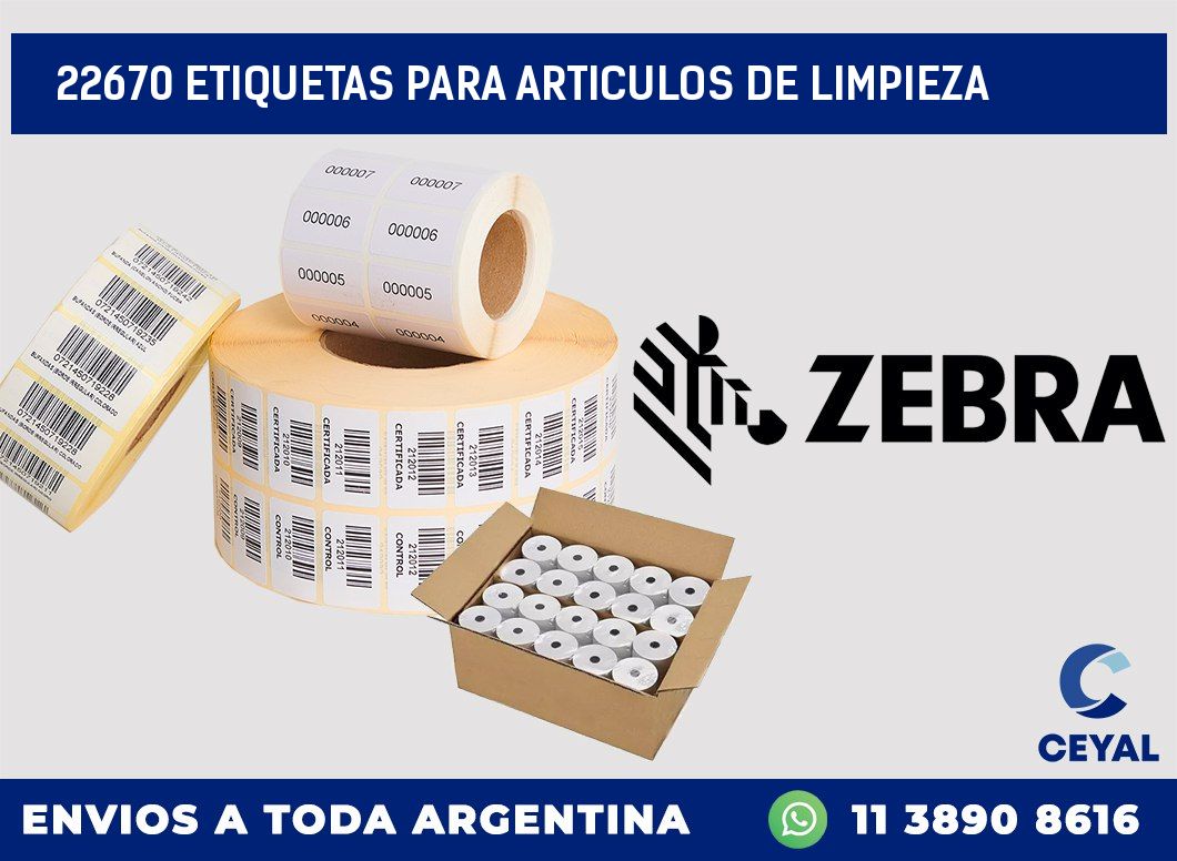 22670 ETIQUETAS PARA ARTICULOS DE LIMPIEZA