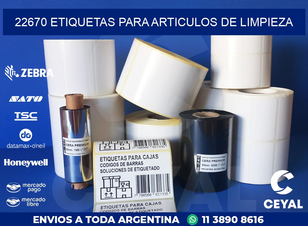 22670 ETIQUETAS PARA ARTICULOS DE LIMPIEZA